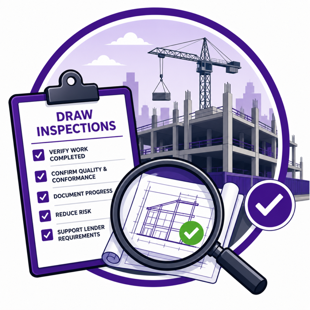 Construction draw inspection checklist illustration for Arizona lenders and developers