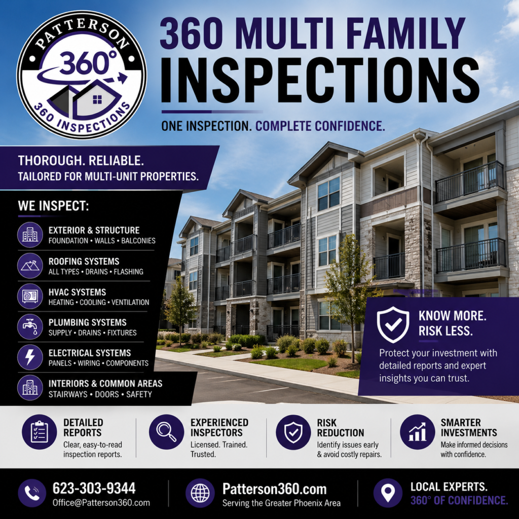 Multifamily apartment community inspection by Patterson 360 in the Phoenix area